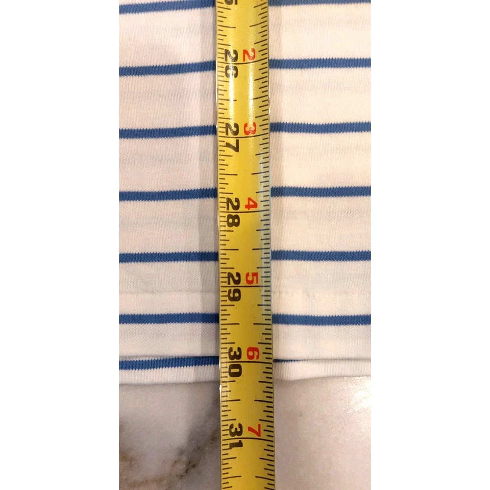 Ralph Lauren Polo Classic Fit Shirt Men’s XL White‎ Blue Stripe Short Sleeve